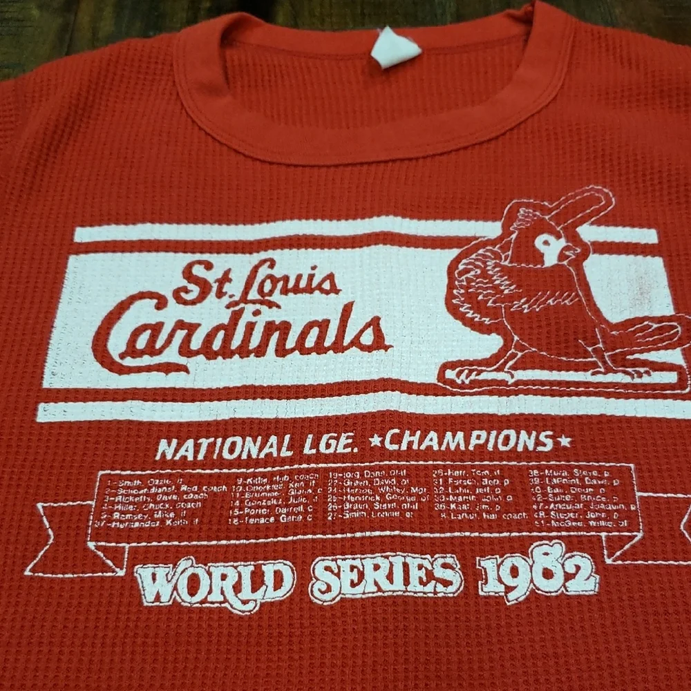 Vintage St. Louis Cardinals Red Long Sleeve Shirt Collectible Baseball_2
